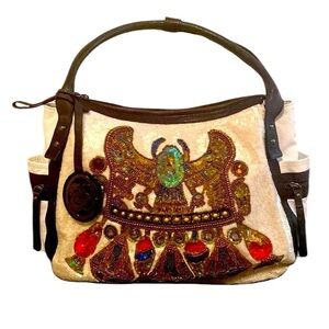 VINTAGE SEQUIN EGYPTIAN BEADED SHARIF WOTH DUSTBAG